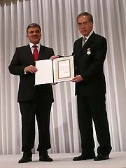 The President of the Republic of Turkey awarded JIAA director Sachihiro Omura with the Order of Merit