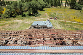 Removal of Protection Roofs on the North Trench