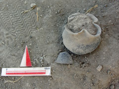 Excavated earthenware in the South Trench
