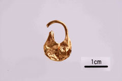 写真5：金製耳飾り［クリックで拡大］